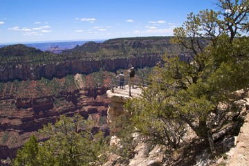Fototapeta na wymiar Looking out over Grand Canyon, North Rim, Bright Angel Area