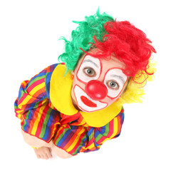 clown enfant vue plongeante