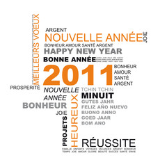 Obraz premium nouvel an 2011