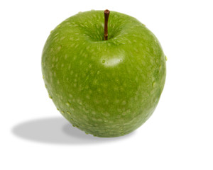 grüner saftiger Apfel