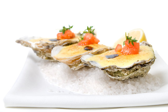 oysters with sauce