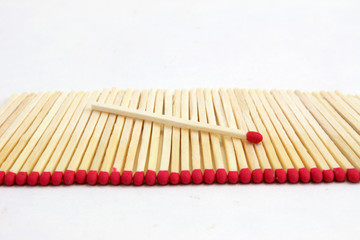 Streichhölzer geordnet