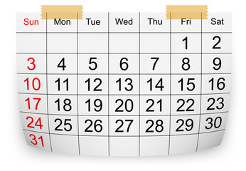 calendar january 2010