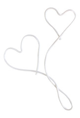 decorative swirl from lace in heart form