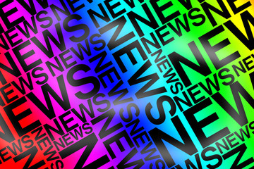 News typographie couleurs