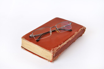 Book and glasses