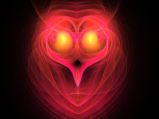 Abstract red heart background