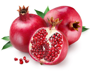 Pomegranate on a white background