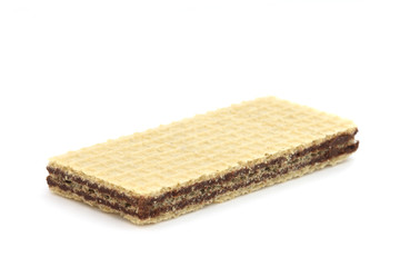 Filled wafer with chocolate