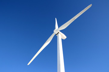 Single wind turbine in winter