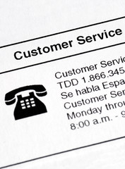 Detailed information about contacting the Customer Service