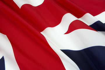 Close up shot of flag of England