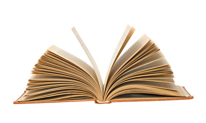 Open book  isolated on white background