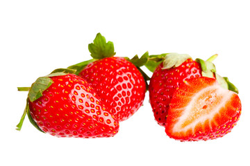 berry of strawberry on white background.