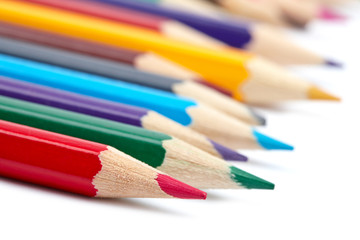 Assortment of coloured pencils