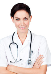 Female doctor with a stethoscope