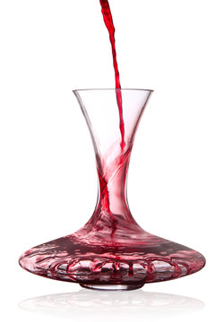 vino in decanter