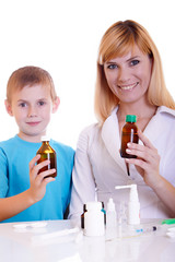 Fototapeta premium Child and doctor