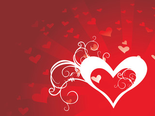 Heart background vector