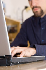 Businessman working at his desk