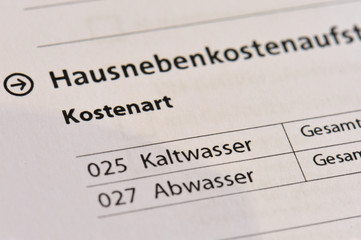 Nebenkostenabrechnung