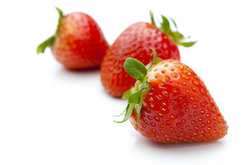 Strawberries Isolated on White