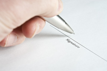 Left Hand Signing Name with Rollerball Pen