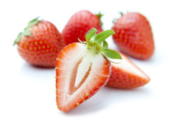Strawberries Isolated on White