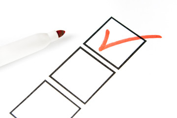 Red Marker with Check Box