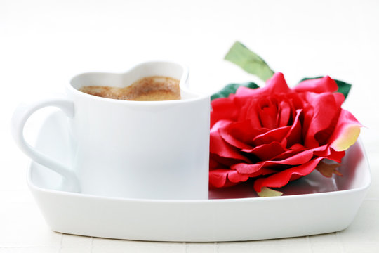coffee and rose