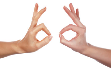 Various signs hands and palms