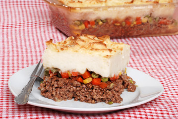 shepards pie with a fork