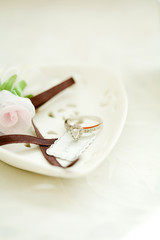 ネックレスとリボンフラワー