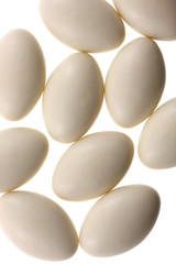 cachets nutriments fond blanc