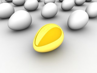 Golden egg. Concept - the Best.