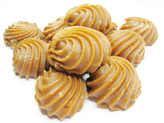 dairy sweets in heap