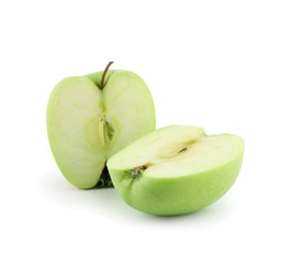 Two apple halves