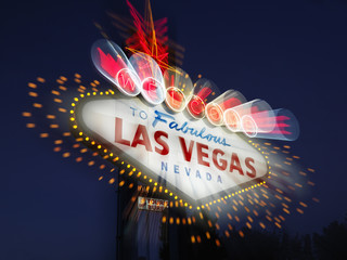Blurred Las Vegas Welcome Sign - 19750216