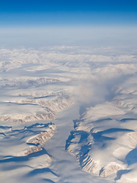 Aerial View of Auyuittuq National Park, Baffin Island, Canada