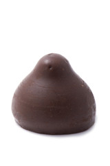 chocolate candy on white background