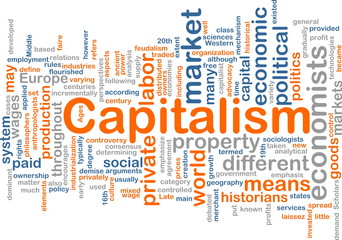 Capitalism management word cloud