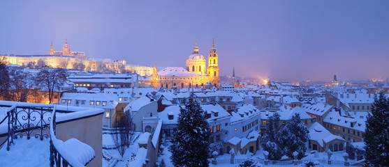 Naklejka premium prague in winter