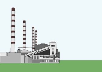 Obraz premium Vector illustration of Baltic power plant