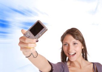 woman talking a picture