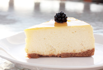 Cheesecake Glistening in the Afternoon Light