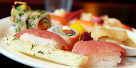 Assorted Sushi on a plate