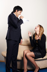 The businessman with the colleague