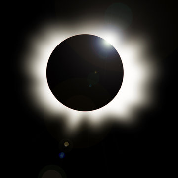 solar eclipse with digital work
