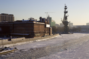 frozen ship on Moscow River