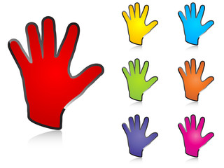 Obraz premium human palm icon vector illustration